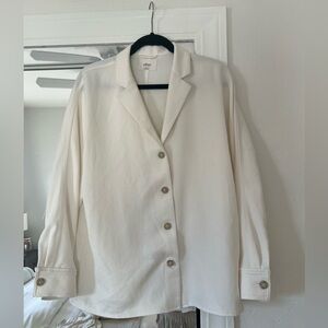 Wilfred Cream Buttoned Shirt Jacket
